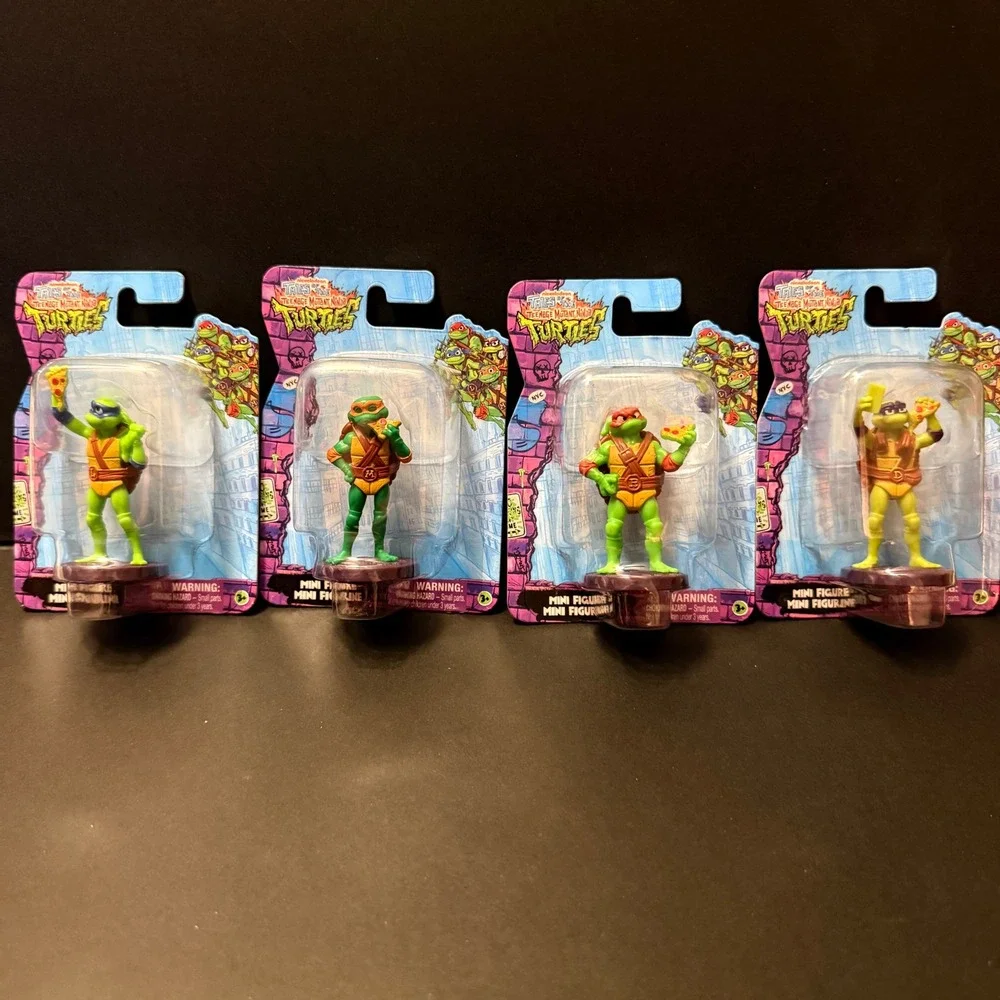 Legend Toys TMNT Mini Figure Set Kids OS Multicolor NEW 4 Pack Pizza Edition